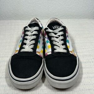 Vans kids rainbow checkered board old school youth 2
